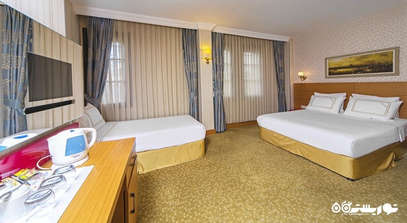 نمایی از اتاق تریپل هتل المینا